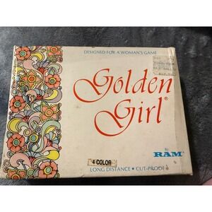 Vintage RAM Golden Girl Golf Balls Blue Yellow Pink White Dozen In Box